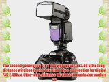 Neewer? 5500k 2.4G Wireless Professional Speedlight Flashlight NW TT660 II with Flash Diffuser