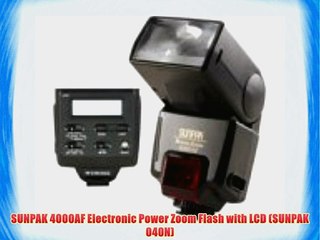 SUNPAK 4000AF Electronic Power Zoom Flash with LCD (SUNPAK 040N)