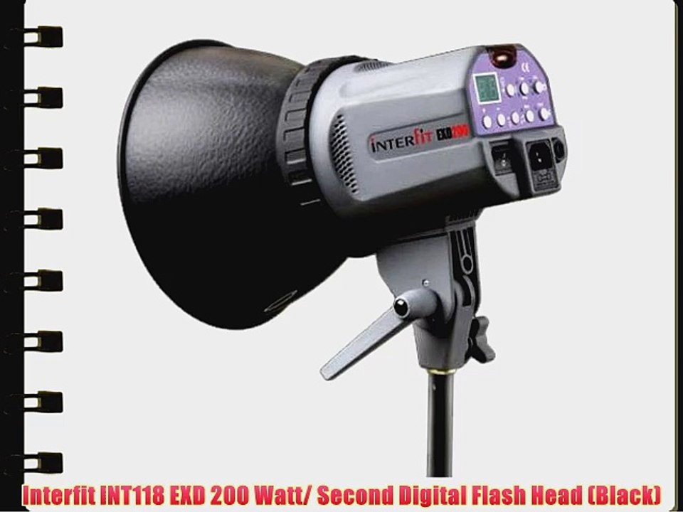 Interfit INT118 EXD 200 Watt/ Second Digital Flash Head (Black)