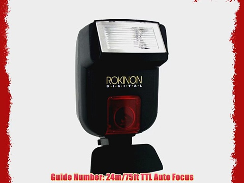 Rokinon D20AF-C D20AF Digital TTL Flash for Canon EOS (Black)