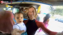 9 aylık bebeğin ilk sörf deneyimi