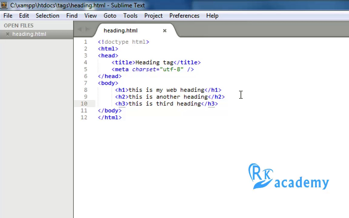 HTML Tags