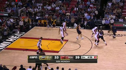 Dwyane Wade Slam Dunk - Cavaliers vs Heat - March 16, 2015 - NBA Season 2014-15