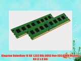 Kingston ValueRam 16 GB 1333 MHz DDR3 Non-ECC DIMM Memory Kit (2 x 8 GB)