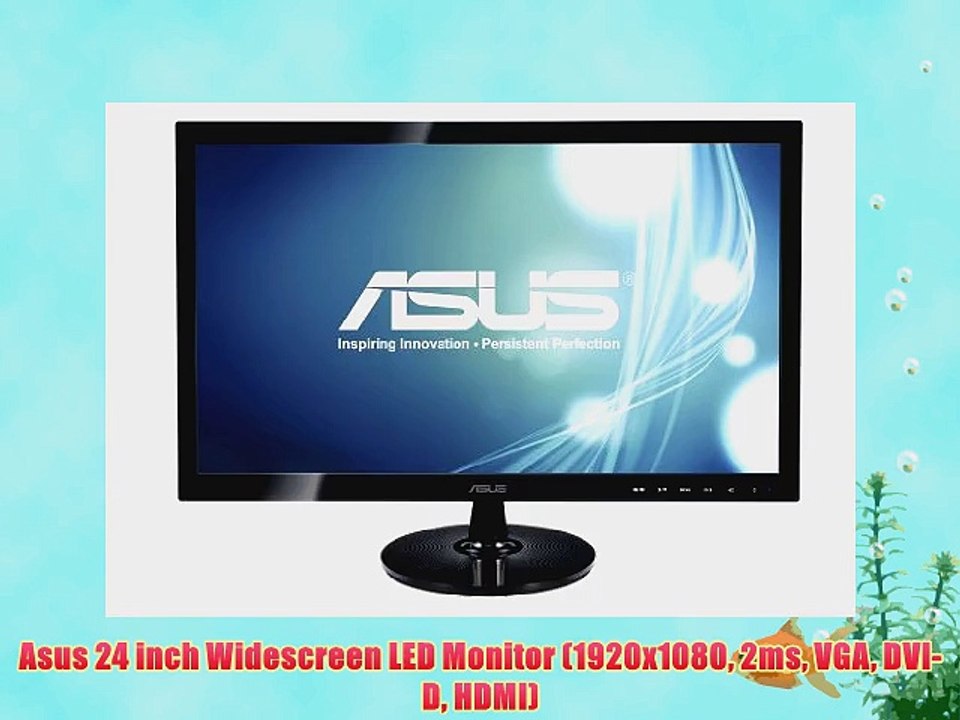 Asus 24 inch Widescreen LED Monitor (1920x1080 2ms VGA DVI-D HDMI)