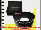 77mm Wide Angle Lens for Nikon D7100 with Nikon 18-300mm Lens   DavisMAX Fibercloth Lens Bundle