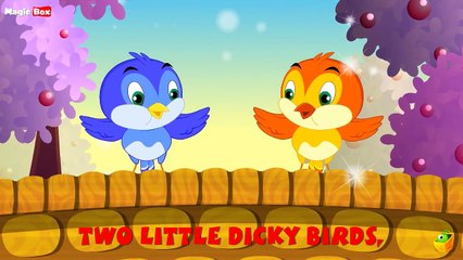 Karaoke - Two Little Dicky - Songs With Lyrics - Cartoon - Animated Rhymes For Kids