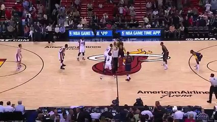 LeBron James Fadeaway Shot - Cavaliers vs Heat - March 16, 2015 - NBA Season 2014-15