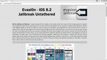 HowTo Jailbreak ios 8.2 UNTETHERED With Evasion - A5X, A5 & A4 Devices