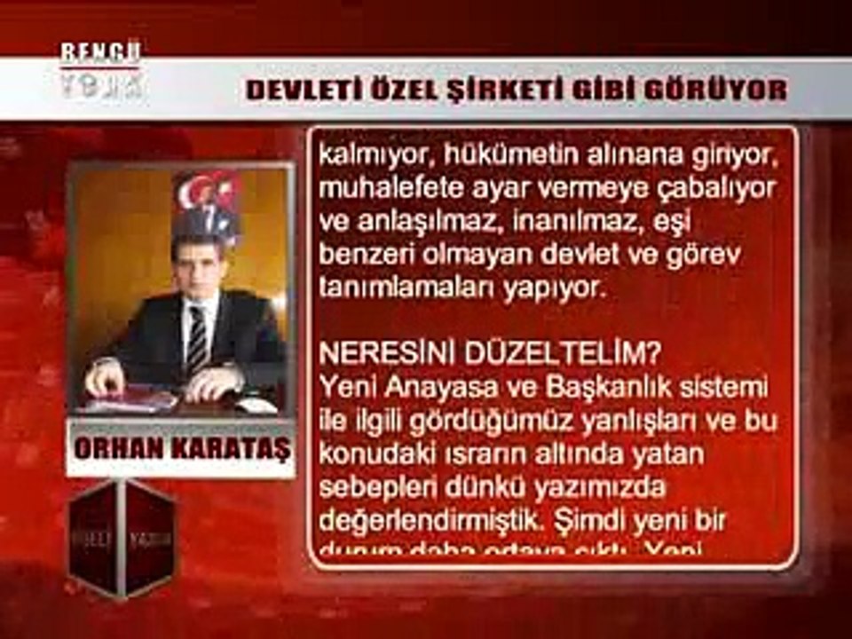 KÖŞELİ YAZILAR - ORHAN KARATAŞ 17.03.2015