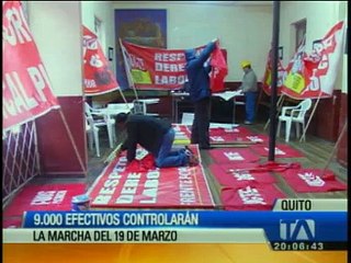Nueve mil efectivos controlarán la marcha del 19 de marzo