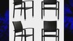 LexMod Four Bella Outdoor Stackable Dining Chairs in Espresso