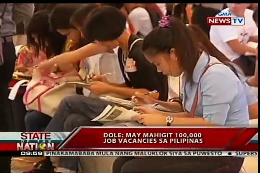 SONA: DOLE: May mahigit na 100,000 job vacancies sa Pilipinas