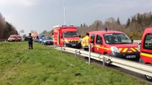 Accident poids-lourds voiture sur la RN12