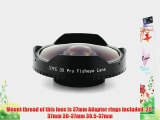 Albinar 0.3X HD Ultra Fisheye Lens for Canon DC40 DC50 HV10 Optura 10 20 VIXIA HF M30 M300