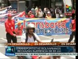Transportistas venezolanos rechazan agresión de EE.UU. a su país