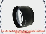 New 0.43x High Definition Wide Angle Conversion Lens (58mm) For Canon VIXIA HF G10