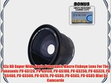 .42x HD Super Wide Angle Panoramic Macro Fisheye Lens For The Panasonic PV-GS120 PV-GS150 PV-GS180