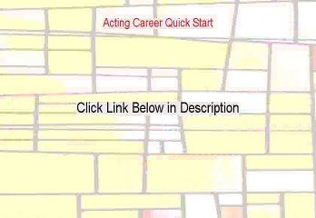 Acting Career Quick Start PDF (Instant Download)