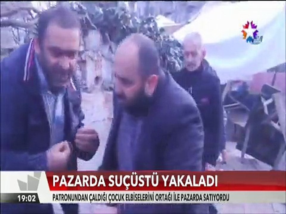 Patronundan çaldığı çocuk elbiselerini pazarda satarken patrona böyle yakalandı