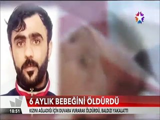6 Aylık kızını ağladığı için duvara vurarak öldüren babayı baldızı yakalattı