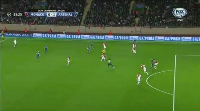 Olivier Giroud Goal AS Monaco 0 - 1 Arsenal 17/03/2015 - Champions league