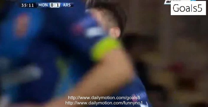 Olivier Giroud Goal AS Monaco 0 - 1 Arsenal Champions League 17-3-2015