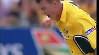 Brett Lee 160.1kph (99.5mph) wicket vs Sri Lanka 2003 World Cup In Cricket