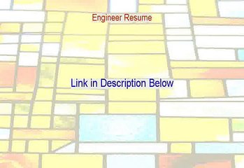 Engineer Resume Download PDF [Legit Download 2015]
