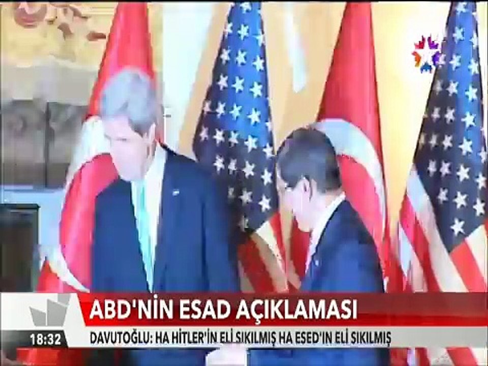 Amerika'nın Esad açıklamasına Davutoğlu 'Ha Hitler'in eli sıkılmış ha Esed'in eli sıkılmış'