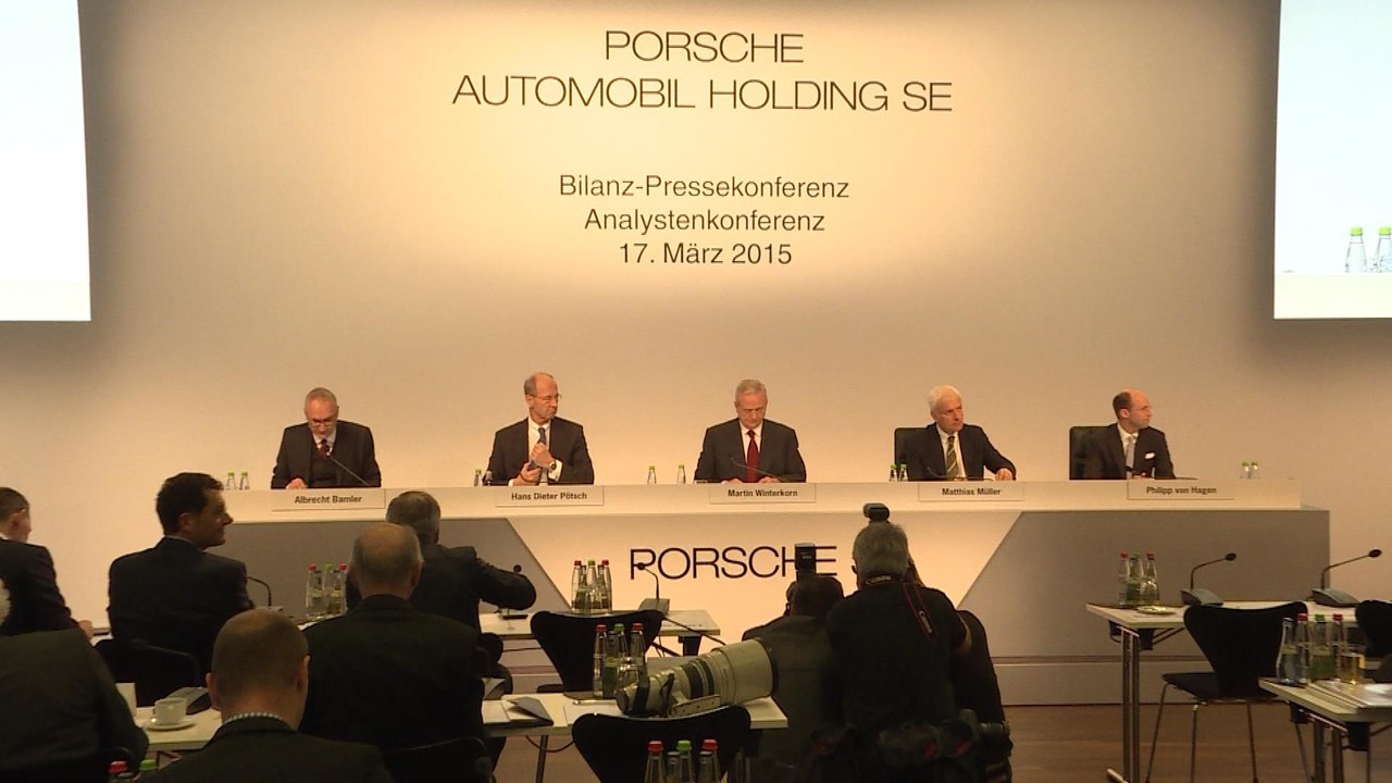 Automobil Holding Porsche SE Jahresbilanzpressekonferenz 2015