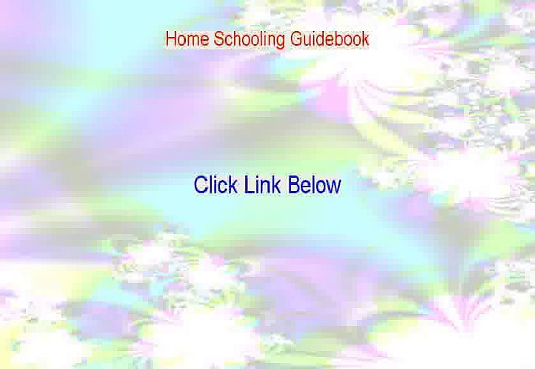Home Schooling Guidebook PDF Free - Get It Now [2015]