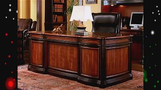 Coaster Home Office Executive Desk in Two Tone Warm Brown Finish