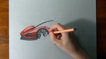 Drawing Time Lapse_ an amazing Ferrari Xezri
