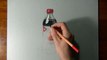 Drawing Time Lapse_ Coca-Cola plastic bottle - hyperrealistic art