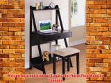 Writing Desk and Stool w/Black Color Finish Pine Wood by Poundex