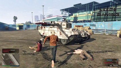 GTA 5 Online - Rhyno Tank Rodeo. (INSANE FUN!, Ragdoll Madness, Custom Map)