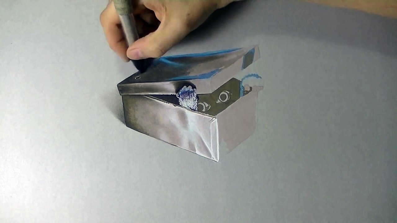 Drawing Time Lapse_ Gremlins - Gizmo the Mogwai in his box