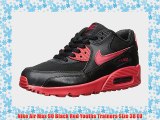 Nike Air Max 90 Black Red Youths Trainers Size 38 EU