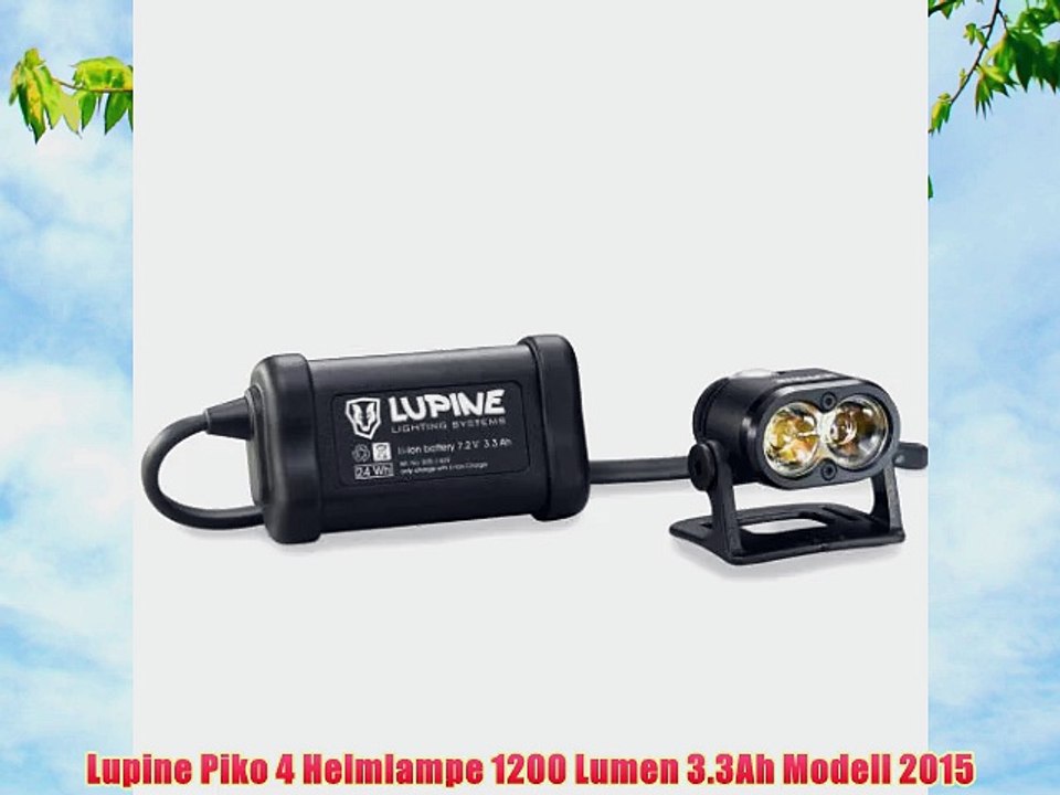 Lupine Piko 4 Helmlampe 1200 Lumen 3.3Ah Modell 2015