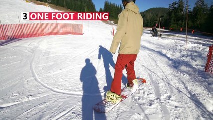 10 Beginner Snowboard Skills - First Day Riding