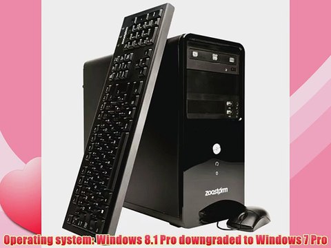 Zoostorm 72702011 Desktop Intel Core i54460 32GHz 8GB RAM 1TB SATA HDD DVDRW Windows 81 Professional Downgraded to Windo