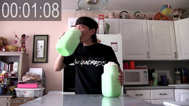Drink 7 Shamrock Shake in 5 min : Shamrock Shake Challenge (1.25 Gallons)