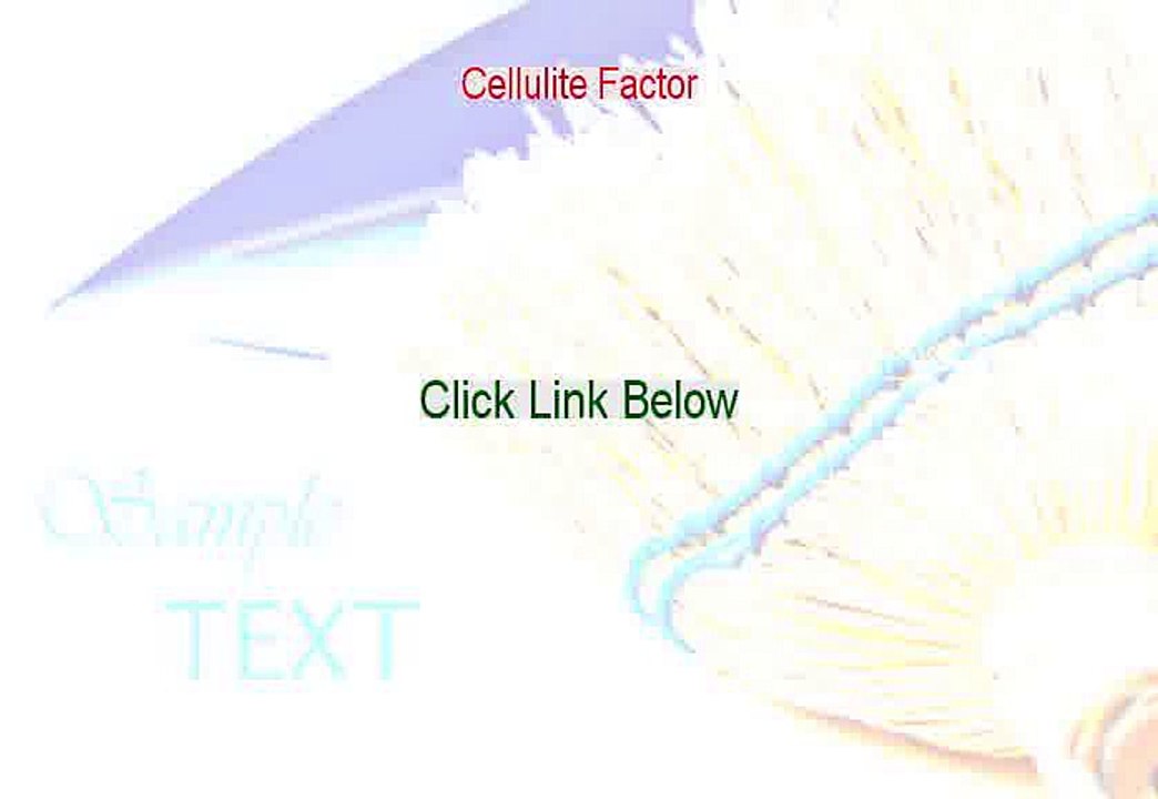 Cellulite Factor Free PDF [cellulite factor system]