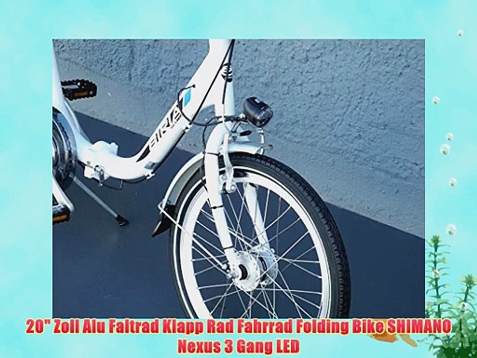 20 Zoll Alu Faltrad Klapp Rad Fahrrad Folding Bike SHIMANO Nexus 3 Gang LED