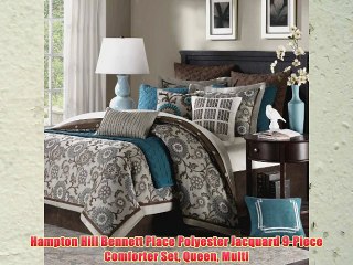 Hampton Hill Bennett Place Polyester Jacquard 9-Piece Comforter Set Queen Multi