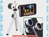 XCSOURCE? 5 in1 Wide   Macro   180 Degree Fish Eye   2x Lens   12x Zoom Kit for iPhone 4 4S