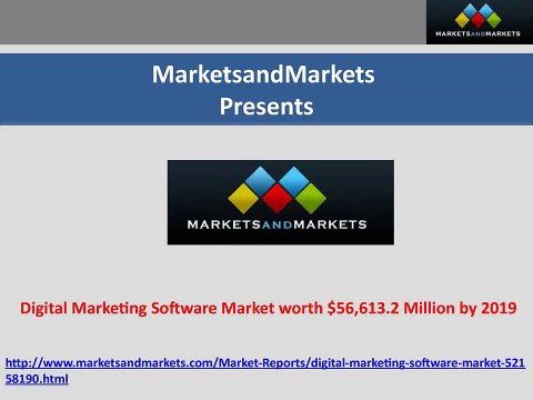 Digital Marketing Software Market worth $56,613.2 Million by 2019