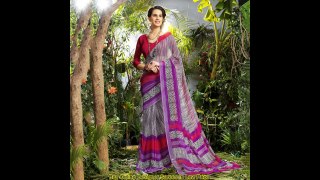 Feel the beauty of the nature with floral printed designer sarees for women