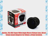 Opteka .35x HD2 Super Wide Angle Panoramic Macro Fisheye Lens for Olympus SP-570 SP-565 SP-560